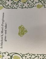 Green stamp of three roses 