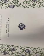 Illustration page V with Purple rose stamp, version 3