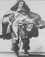 Lazarus and Joannes Baptista Colloredo were conjoined twins. The image shows Lazarus has full control of their body and Joannes' upper half and leg stick out of Lazarus.