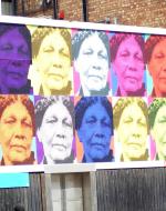 A spin-off of Andy Warhol's pop art depicts portraits of Mary Seacole.