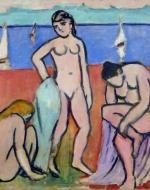 Matisse, Henri. Les trois baigneuses (Three Bathers). 1907.