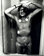 Newton, Helmut. Self-portrait during an electrocardiogram. Lenox Hill Hospital, New York. 1973.