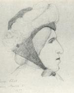 George Eliot, Pencil Sketches by Laura Theresa Alma-Tadema (1877)