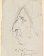 George Eliot, Sketch by George Richmond, from Memory (1881)
