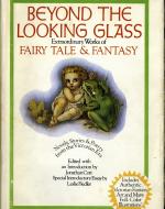 Cover of Anthology text Beyond the Looking Glass, featuring an illustration of a baby next to a large frog
