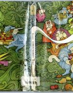 Green-vines title page with animalistic-featured goblin men holding fruits