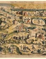 A map of Christian's journey in "The Pilgrim's Progress"