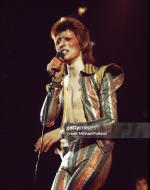 Putland, Michael, Ziggy Stardust David Bowie (1947 - 2016) performs on stage on his Ziggy Stardust/Aladdin Sane tour in London, 1973