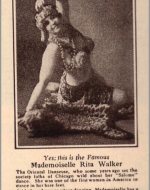 Advert for exotic dancer Rita Walker in Storyville. Before 1917.