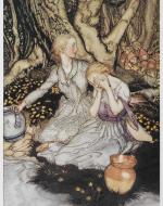 Laura and Lizzie, Goblin Market illustrated by Arthur Rackham