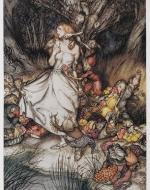 Lizzie Attacked by Goblin Men, Goblin Market illustrated by Arthur Rackham