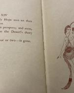 Pages for Stanza 14 of Balfour's Rubaiyat edition and its matching image of a young, beautiful woman