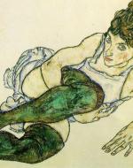 Schiele, Egon. Green Stockings. 1914. 