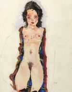 Schiele, Egon. Nude with Red Garters. 1911. 