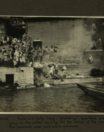 Here is a body being "stirred up" and there are two lying in the water waiting for the return of the relatives. The mourners wear white garments.