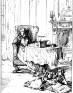 Miss Sharp in her School-room by William Makepeace Thackeray, 1848.
