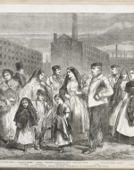 The Illustrated London News, The Cotton Famine - Group of Mill Operatives at Manchester, 1862, The British Library. 