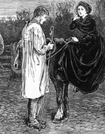 "Do you happen to want a Shepherd, Ma'am?" Frontispiece from "Far from the Madding Crowd"