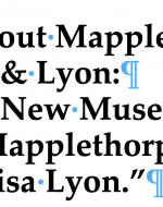 Article about Mapplethorpe & Lyon: “A New Muse: Robert Mapplethorpe and Lisa Lyon.” 