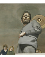 "Reflection with Two Children (Self-Portrait)"-1965