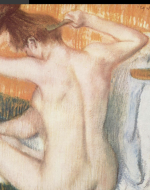 Edgar Degas's 1884-1886 "La Toilette" (Woman combing her hair)