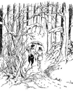 Lucy with Mr. Tumnus and his Umbrella