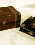 Gothic Writing Table by A.W.N. Pugin and Rolltop Desk by J.P. Seddon
