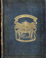 A dark blue book cover with gold embellishments. An small, bespectacled elderly man sits on a gold chair and holds open a book. 