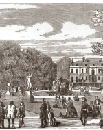 Unknown Artist, Illustration of "The Gardens Surrounding the Symposium," Illustrated London News, 1851.
