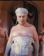 2 Stills from “I’m Not Here To Make Friends” Video. In Rusk, Connie. “Sam Smith defiantly posts shirtless snap wearing heart nipple covers after backlash over ‘hyper-sexualised’ I’m Not Here To Make Friends music video.” Daily Mail 31 Jan. 2023