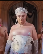 2 Stills from “I’m Not Here To Make Friends” Video. In Rusk, Connie. “Sam Smith defiantly posts shirtless snap wearing heart nipple covers after backlash over ‘hyper-sexualised’ I’m Not Here To Make Friends music video.” Daily Mail 31 Jan. 2023