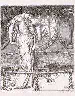 The Lady of Shalott, weaving, engraved by J. Thompson