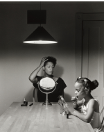 Weems, Carrie Mae. Untitled (Woman and Daughter with Makeup) from The Kitchen Table Series. 1990. 