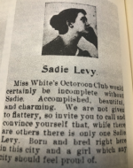 Advert for Sadie Levy in Lulu White’s Mahogany Hall Brochure. ca 1917.