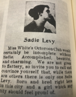 Advert for Sadie Levy in Lulu White’s Mahogany Hall Brochure. ca 1917.