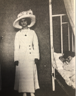 Bellocq, E. J. Storyville Photo, Girl (maybe nurse, maybe sex worker) visiting friend at hospital. 1912.