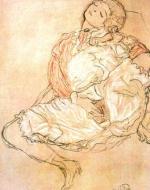 Henri de Toulouse-Lautrec's 1896 Seule (Alone), Egon Schiele's 1913 Walburga Neuzil in Black Stockings, Gustav Klimt's 1913 Frau bei der Selbstbefriedigung (Woman Masturbating)