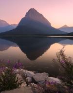 Mountain landscape viewed across water