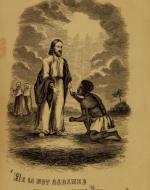 An African slave kneeling down and looking up at God
