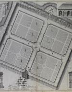 Oxford Botanic Garden Sketch - 1675 by Loggan, David