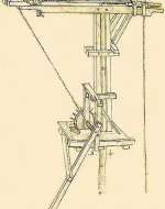 Brunelleschi's crane and hoist that were used to lift heavy objects during project construction.
