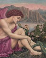 Evelyn De Morgan's 1875 The Angel With The Serpent