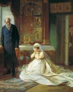 An upset bride with her father and mother.