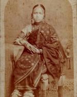 Young Girl Wearing a Bengali Sari