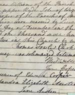 Jane and her sister Cassandra sign for the marriage of their cousin Jane Cooper. (Image B)