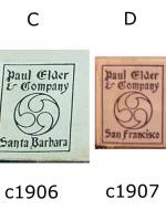 Various stamp designs used by Paul Elder and Company, featured on paulelder.org