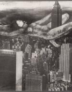Naked woman on the Empire State Building