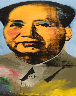 Warhol’s depiction of Chairman Mao comments on political propaganda and the global tension of the Cold War. Though not explicitly anti-war, the series reflects the political consciousness of the time.