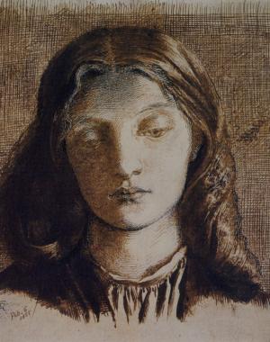 Dante Gabriel Rossetti - Head of Elizabeth Siddal (1855)