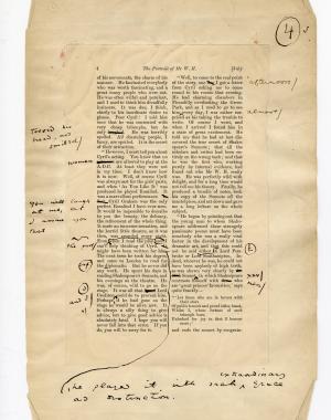 Folio 4 contains a full page 4 from Blackwood's printing annotated in Wilde's hand.